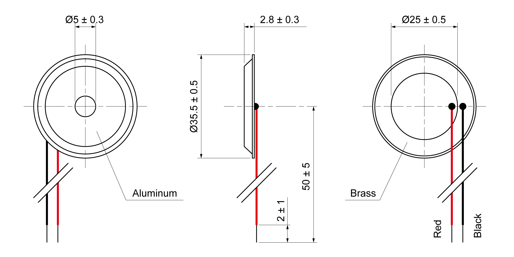 XPT36AL-30A32-W Mechanical Drawing